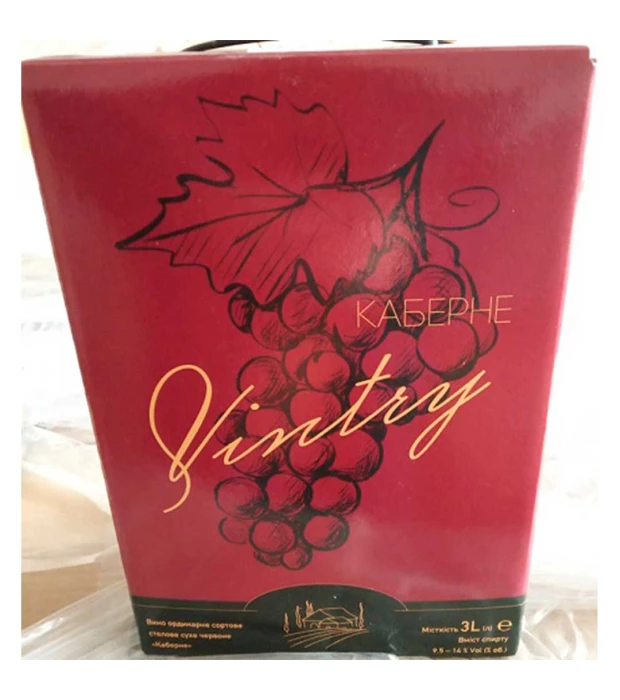 Вино Vintry Cabernet червоне сухе 3л 14%