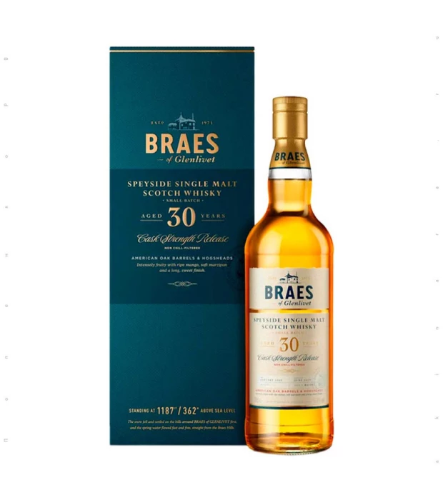 Віскі Braes of Glenlivet 30 років витримки у подарунковій упаковці 0,7л 50,9%
