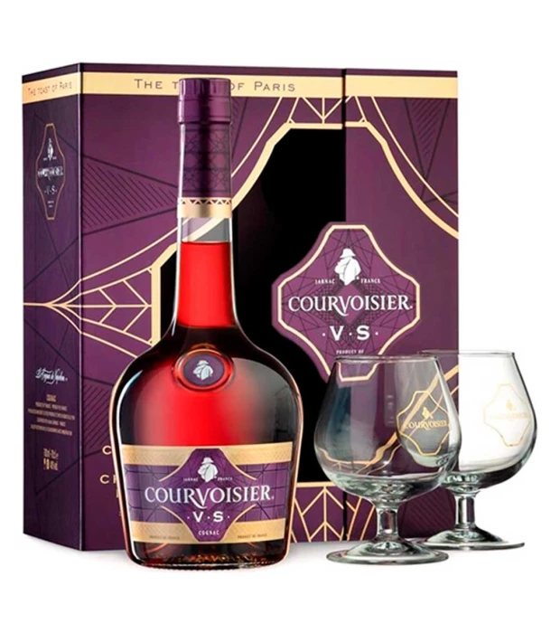 Коньяк Courvoisier VS 0,7л 40% + 2 бокала