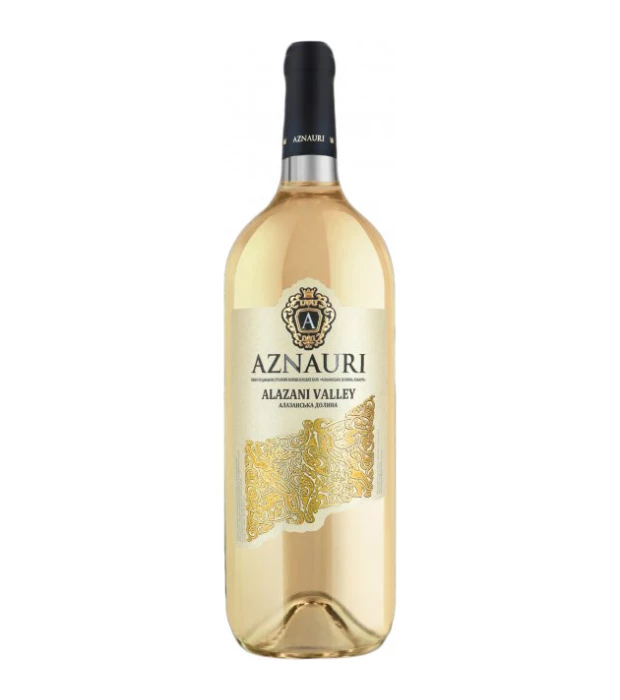 Вино Aznauri Алазанська долина біле напівсолодке 1,5л 9-13 %