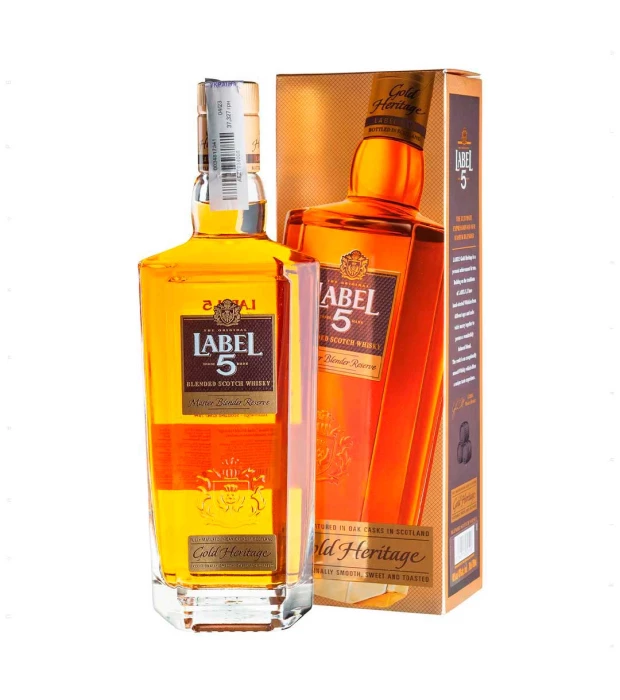 Виски Label 5 Gold Heritage Blended Scotch Whisky в подарочной упаковке 0,7л 40%