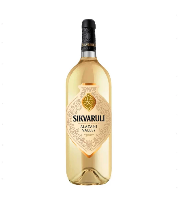 Вино Алазанская Долина Sikvaruli полусладкое белое 1,5л 10,5–12%