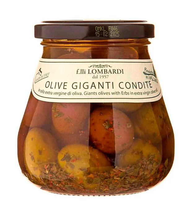 Оливки великі асорти в оливковій олії Lombardi 280 г