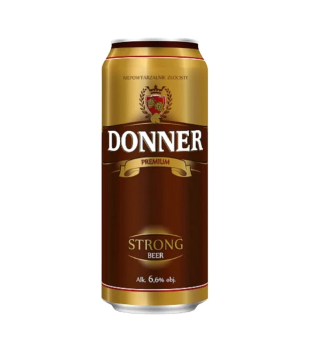 Пиво Donner Strong світле фільтроване 0,5 л 6,6%