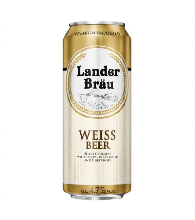 Пиво Lander Bräu Weissbier светлое нефильтрованное 0,5л 4,7%