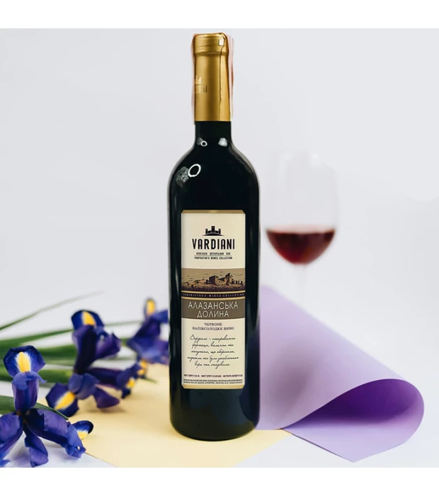 Вино Vardiani Алазанская долина красное полусладкое 1,5л 9-13% в Украине
