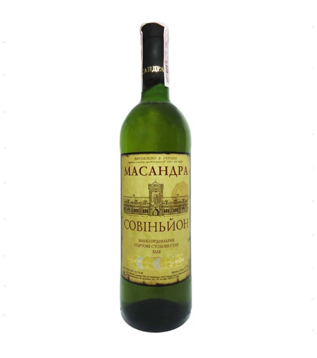 Вино Massandra Sauvignon белое сухое 0,75л 12%