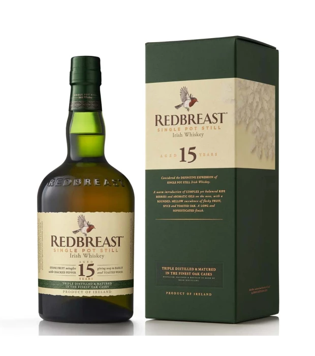 Віскі Redbreast 15 років витримки 0,7л 46% у подарунковій упаковці