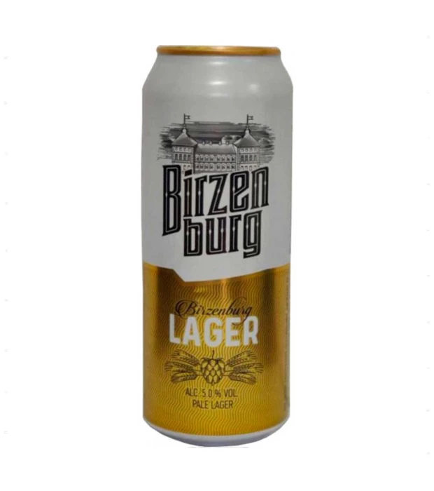 Пиво Birzenburg Lager світле фільтроване 0,5 л 5%