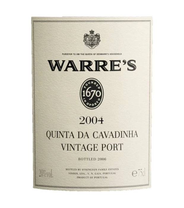 Вино Портвейн Warre's Quinta Da Cavadinha 2004 Vintage Port червоне кріплене 0,75л 20% купити
