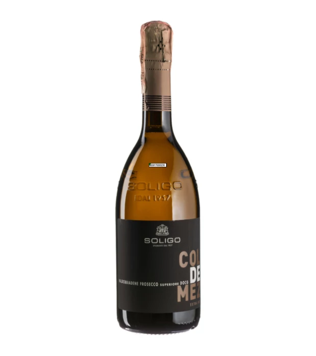 Вино игристое белое экстра сухое Soligo Col de Mez Prosecco Valdobbiadene Extra Dry 0,75л 11,5%