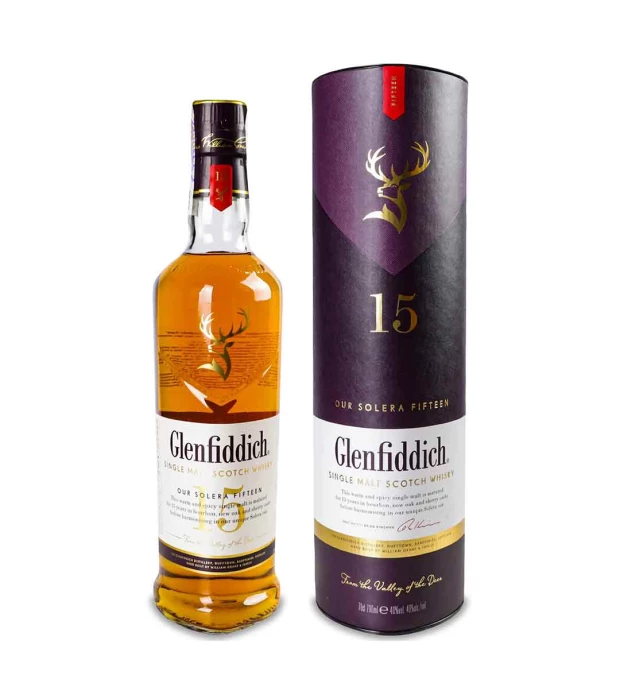 Виски односолодовый Glenfiddich 15 лет выдержки 0,7 л 40%