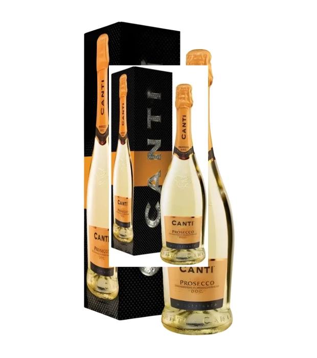 Вино ігристе біле екстра сухе Canti Prosecco Millesimato у подарунковій коробці 0,75л 11%