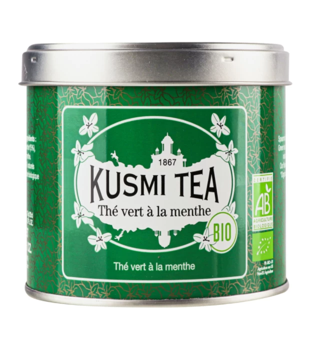 Чай зелений М'ята органічна, Kusmi Tea, 100г