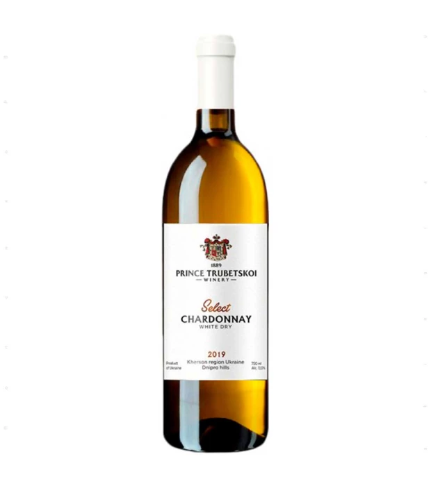 Вино Князь Трубецькой Chardonnay біле сухе 0,75л 10-12%