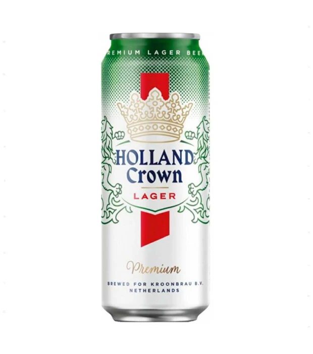 Пиво Holland Crown Premium Lager світле фільтроване 0,5 л 4,8%