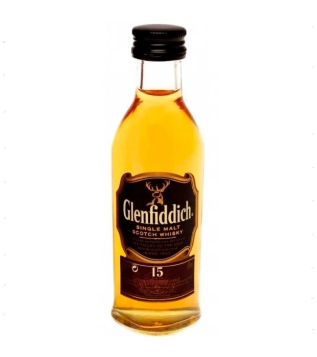 Виски односолодовый Glenfiddich 15 лет выдержки 0,05 л 40%