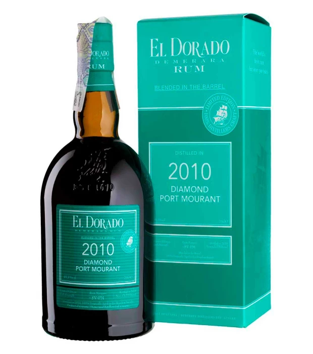 Ром El Dorado Diamond-Port Mourant 2010 подарочная коробка 0,7л 49,1%