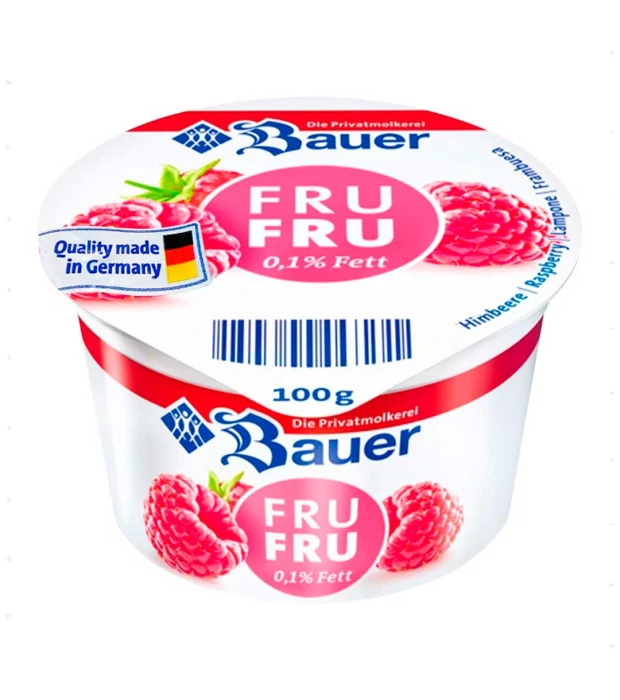 Йогурт Бауер Фру Фру Малина 0.1%, 100 г