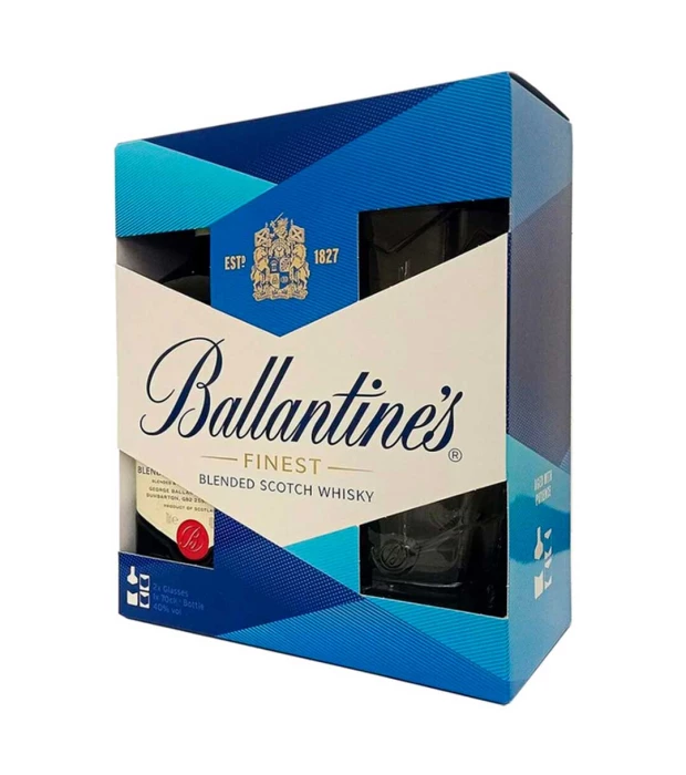 Виски Ballantine's Finest 0,7л 40% +2 стакана