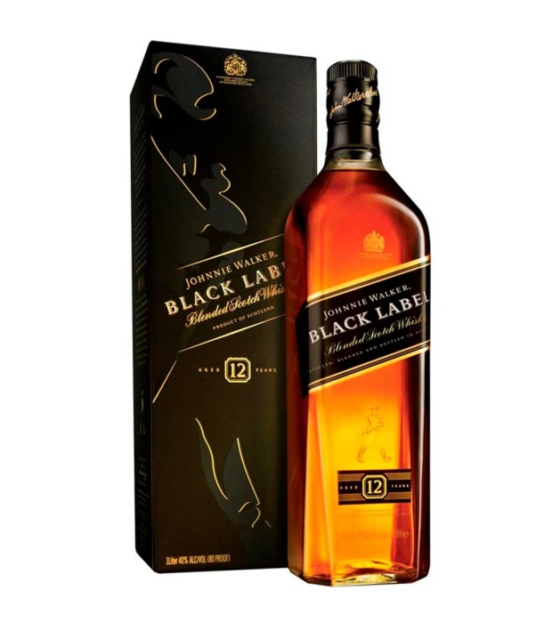 Віскі Johnnie Walker Black Label 12 років витримки 1л 40%