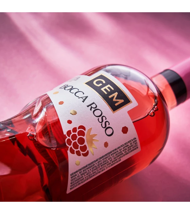 Напій винний слабоалк. газований  GEM Bocca Rosso напівсолодкий рожевий (2473) 0,75л 6,9% купити