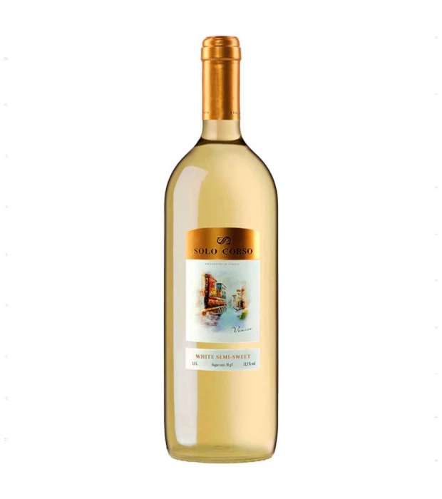 Вино Solo Corso Bianco VDT біле напівсолодке 1,5л 11%