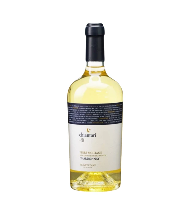 Вино белое сухое Vigneti Zabu Chiantari Chardonnay Terre Siciliane 0,75л 13,5%