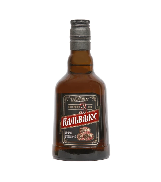 Спиртной напиток яблочный Кальвадос Прикарпатский 3 года выдержки 0.5 л 40%