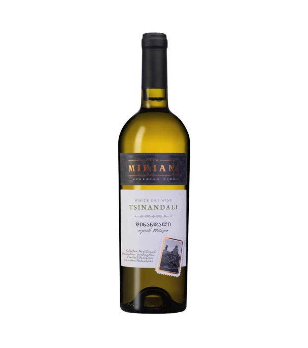 Вино Miriani Цинандали белое сухое 0,75л 11-12%