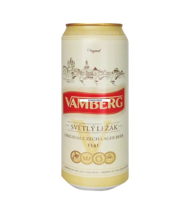 Пиво Vamberg Lager світле фільтроване 0,5 л 5,2%