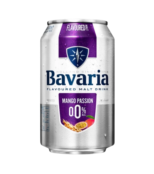 Пиво Bavaria Malt Mango Passion безалкогольне світле фільтроване 0,33 л 0%