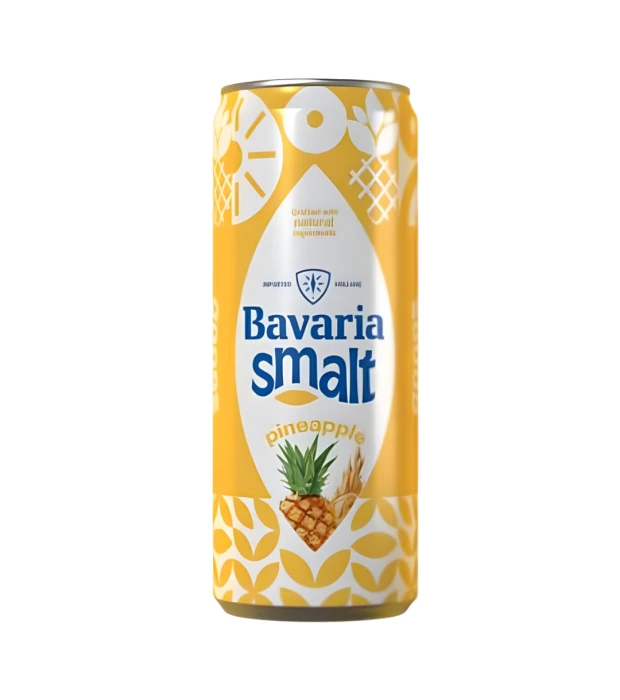 Пиво Bavaria Smalt Pineapple безалкогольний газований 0,33 л 0%