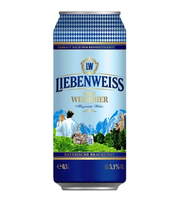 Пиво Liebenweiss Hefe-Weissbier світле нефільтроване 5,1% 0,5л