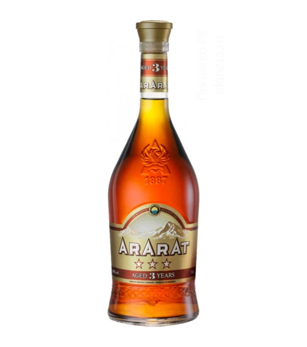 Бренді вірменське Ararat 3 зірки 0,7л 40%