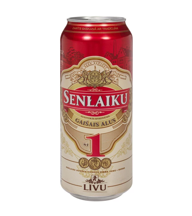 Пиво Livu Senlaiku 1 светлое фильтрованное 5% 0,5л