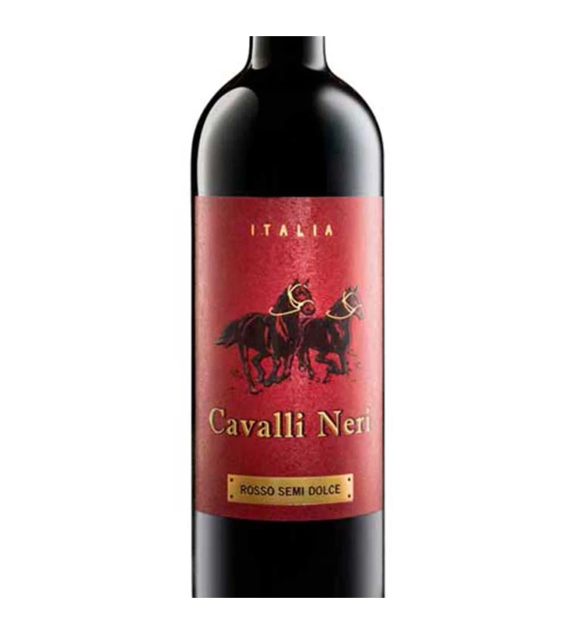 Вино Cavalli Neri Rosso Italiano Semi-Dolce червоне напівсолодке 0,75л 12% купити