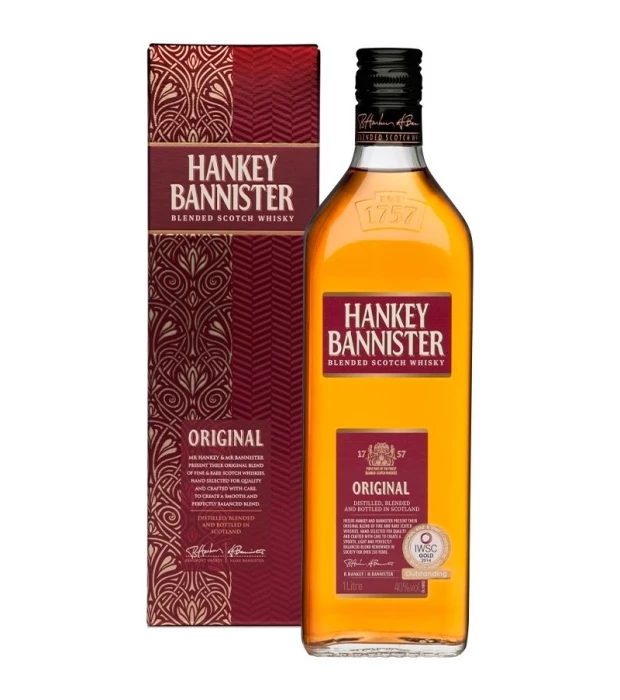 Виски Hankey Bannister Original 1л 40% в подарочной коробке