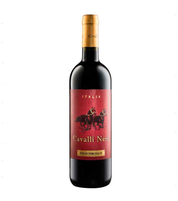 Вино Cavalli Neri Rosso Italiano Semi-Dolce червоне напівсолодке 0,75л 12%