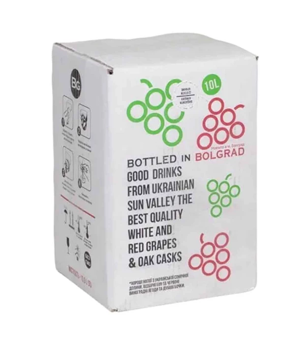 Напиток винный Болград Шале де Кардиал белый полусладкий 10л 9-12%
