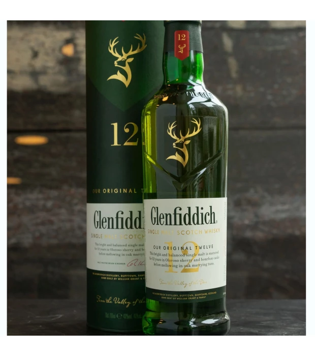 Виски односолодовый Glenfiddich 12 лет выдержки 0,7 л 40% купить