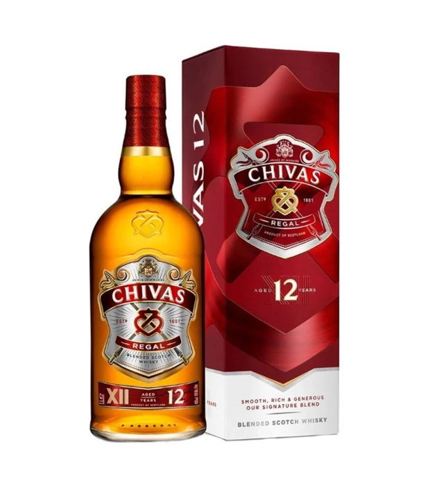 Віскі Chivas Regal 12 років витримки в подарунковій упаковці 0,5 л 40%