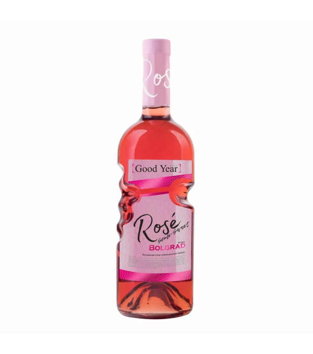 Вино Bolgrad Rose рожеве напівсолодке 0,75л 10-13,5 %