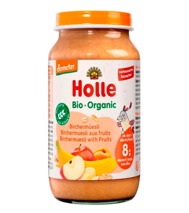 Детское питание Мюсли с фруктами пюре органическое (с 8 месяцев) Holle 220 г