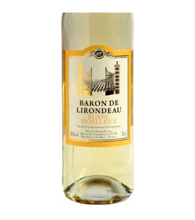 Вино Baron de Lirondeau белое полусладкое 0,75л 10,5% в Украине