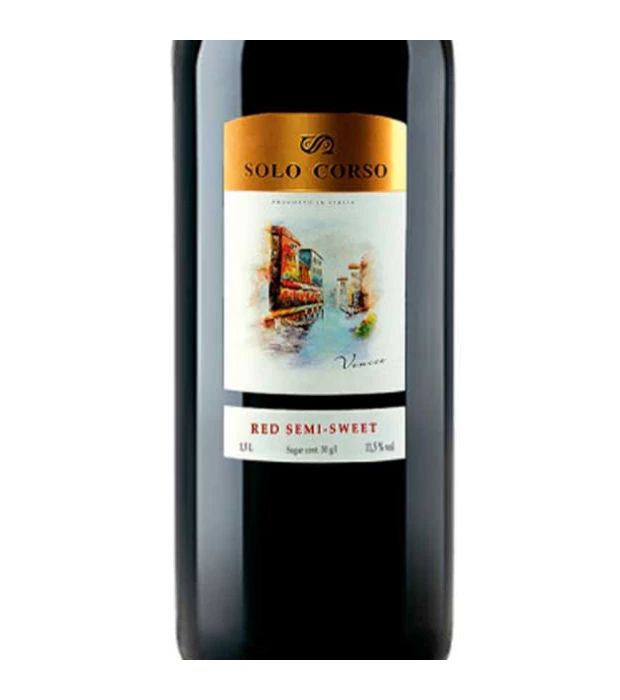 Вино Solo Corso Rosso VDT червоне напівсолодке 0,75л 11% купити