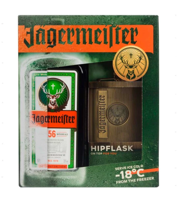 Ликер Jägermeister 0,7л 35% +  фляга
