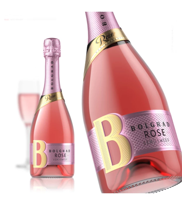 Вино ігристе Bolgrad Rose рожеве напівсолодке 0,75л 10-13,5% купити