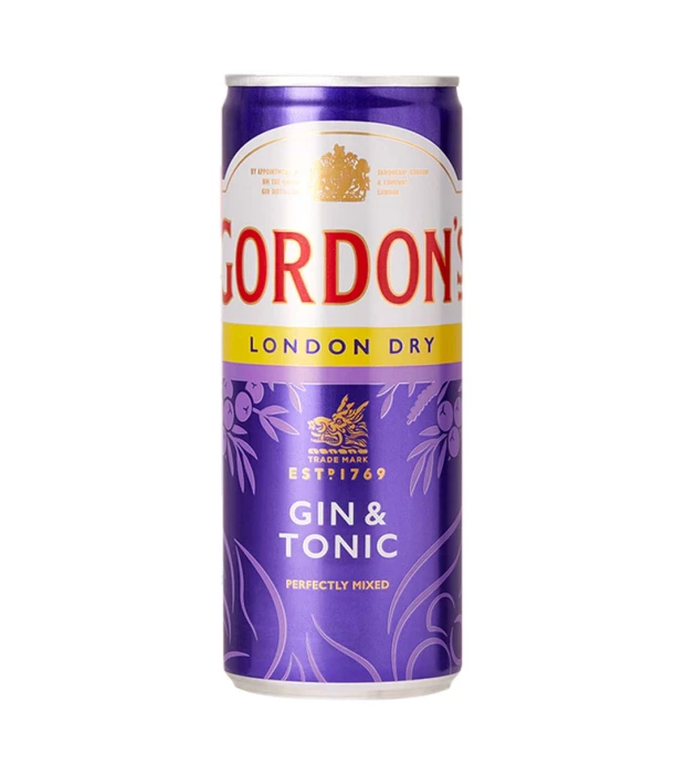 Напиток слабоалкогольный Gordon's Gin+Tonic 0,25л 6,4%