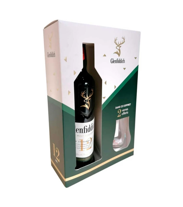 Виски Glenfiddich 12-летний 0,7 л 40% + 2 стакана